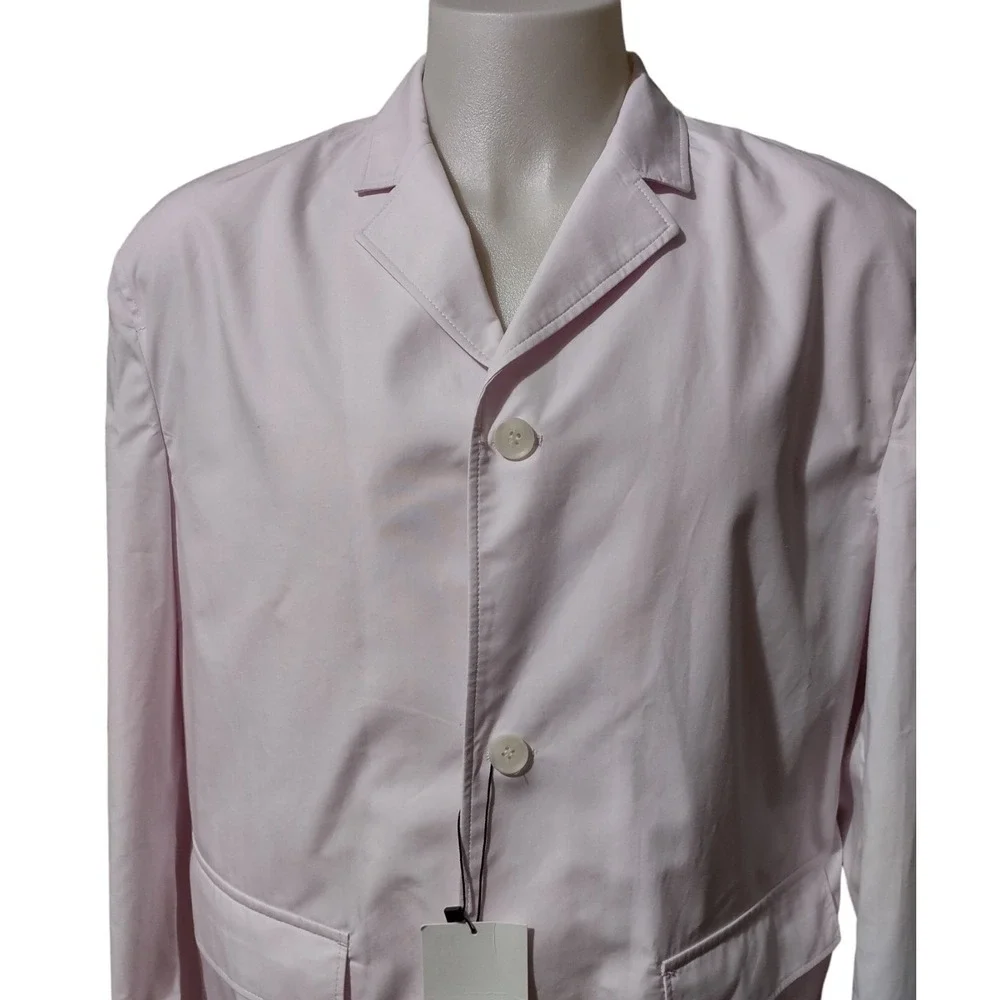 Zara Men's Blazer Suit Jacket 40 US 50 EUR Pale Pink Poplin Sportscoat Button Up